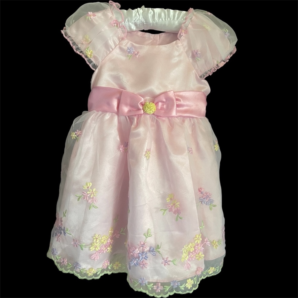 Pink Pastels Overlay Dress Jona Michelle Easter 3T Toddler Party Holiday